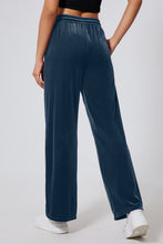 Load image into Gallery viewer, Drawstring Elastic Waist Straight Leg Pants