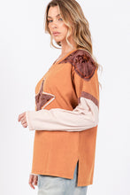 Load image into Gallery viewer, SAGE + FIG Star Patch Long Sleeve Color Block T-Shirt
