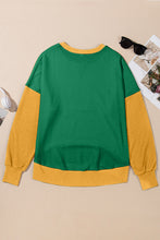 Load image into Gallery viewer, Contrast Round Neck Long Sleeve Sweatshirt