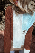 Load image into Gallery viewer, Color Block Round Neck Long Sleeve Sweater