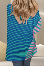 Load image into Gallery viewer, Striped Round Neck Half Sleeve T-Shirt