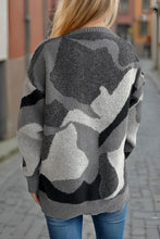 Load image into Gallery viewer, Contrast Round Neck Long Sleeve Sweater