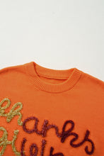 Load image into Gallery viewer, THANKSGIVING Round Neck Dropped Shoulder Sweater