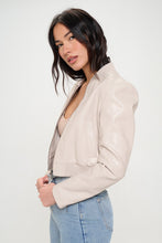 Load image into Gallery viewer, Coalition LA Zip Up Cropped Bomber Jacket