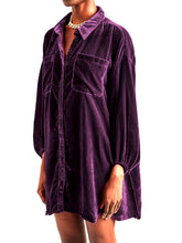 Load image into Gallery viewer, Collared Neck Button Down Long Sleeve Shirt