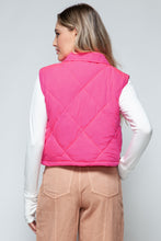 Load image into Gallery viewer, Snobbish Snap Down Quilted Crop Vest