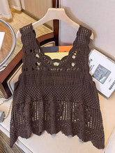 Load image into Gallery viewer, Openwork Scoop Neck Tank