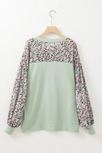 Load image into Gallery viewer, Printed Notched Long Sleeve Blouse