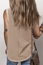 Load image into Gallery viewer, Contrast Stitching Round Neck Tank