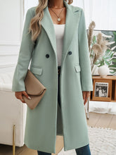 Load image into Gallery viewer, Pocketed Collared Neck Long Sleeve Coat