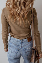 Load image into Gallery viewer, Eyelet V-Neck Long Sleeve Top