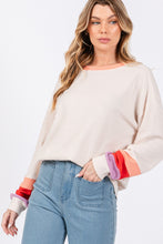 Load image into Gallery viewer, SAGE + FIG Color Block Waffle Knit T-Shirt