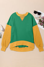 Load image into Gallery viewer, Contrast Round Neck Long Sleeve Sweatshirt