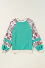 Load image into Gallery viewer, Printed Round Neck Long Sleeve Blouse