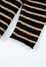 Load image into Gallery viewer, Stripe Drop Shoulder Round Neck Sweater