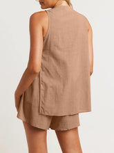 Load image into Gallery viewer, Full Size Button Up Top and Shorts Set