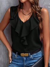 Load image into Gallery viewer, Ruffled V-Neck Tank
