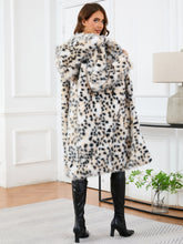 Load image into Gallery viewer, Thermal Leopard Faux Fur Hooded Outerwear