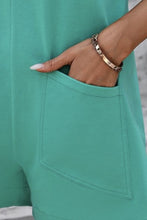 Load image into Gallery viewer, Round Neck Sleeveless Front Pocket Romper