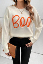Load image into Gallery viewer, BOO Round Neck Long Sleeve Sweater