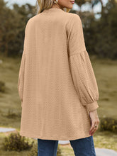 Load image into Gallery viewer, Textured Open Front Dropped Shoulder Cardigan