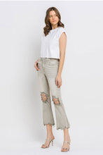 Load image into Gallery viewer, Lovervet Distressed Raw Hem Cropped Flare Jeans