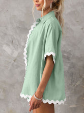 Load image into Gallery viewer, Contrast Trim Half Sleeve Top and Shorts Set