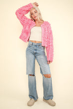 Load image into Gallery viewer, VERY J Shaggy Yarn Knit Zip Up Jacket