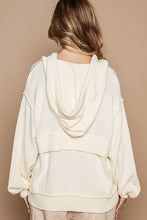Load image into Gallery viewer, POL Half Zip Drop Shoulder Hooded Sweater