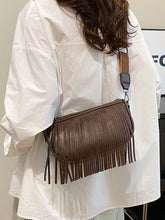 Load image into Gallery viewer, PU Leather Fringe Studded Crossbody Bag