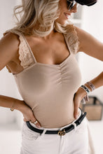 Load image into Gallery viewer, Lace Detail Wide Strap Tank