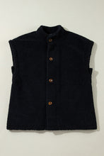 Load image into Gallery viewer, Fuzzy Mock Neck Button Up Vest Coat