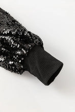 Load image into Gallery viewer, Sequin Boat Neck Long Sleeve Blouse