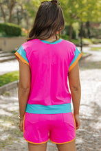 Load image into Gallery viewer, Sequin Round Neck Top and Shorts Set