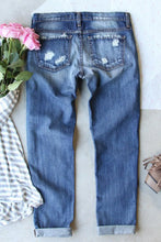 Load image into Gallery viewer, Distressed Skeleton Pattern Jeans with Pockets
