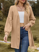 Load image into Gallery viewer, Textured Open Front Dropped Shoulder Cardigan