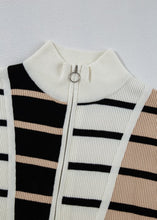 Load image into Gallery viewer, Striped Half Zip Sweater Vest
