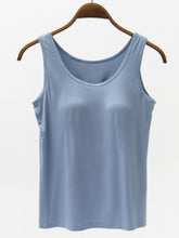 Load image into Gallery viewer, Full Size Wide Strap Modal Tank with Bra