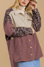Load image into Gallery viewer, High-Low Leopard Snap Down Shacket