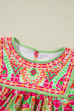 Load image into Gallery viewer, Plus Size Printed Round Neck Half Sleeve Blouse