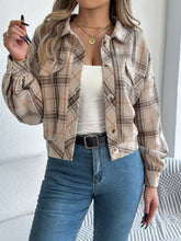 Load image into Gallery viewer, Plaid Button Up Long Sleeve Jacket