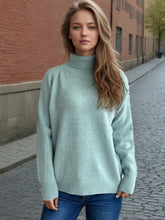Load image into Gallery viewer, Solid Color Turtleneck Long Sleeve Sweater