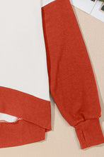 Load image into Gallery viewer, Contrast Round Neck Long Sleeve Sweatshirt