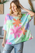 Load image into Gallery viewer, HOPELY Floral Round Neck Waffle T-Shirt