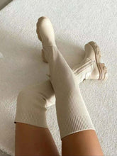 Load image into Gallery viewer, PU Leather Round Toe Platform Boots