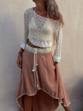 Load image into Gallery viewer, Round Neck Long Sleeve Knit Cover Up