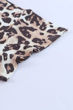 Load image into Gallery viewer, Plus Size Leopard Round Neck Blouse