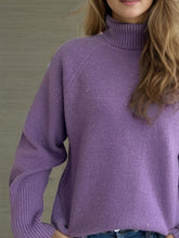 Load image into Gallery viewer, Turtleneck Raglan Sleeve Sweater