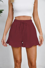 Load image into Gallery viewer, Full Size Drawstring Ruffle Hem Shorts