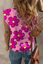 Load image into Gallery viewer, Printed Round Neck Cap Sleeve T-Shirt